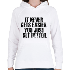 PRINTFASHION Motivation - Női kapucnis pulóver - Fehér női pulóver, kardigán