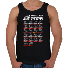 PRINTFASHION MOTO GP VERSENYNAPTÁR 2025 - Férfi atléta - Fekete atléta, trikó