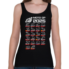 PRINTFASHION MOTO GP VERSENYNAPTÁR 2025 - Női atléta - Fekete
