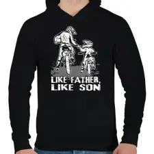 PRINTFASHION Motocross Family - Férfi kapucnis pulóver - Fekete férfi pulóver, kardigán