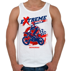 PRINTFASHION Motocross  - Férfi atléta - Fehér