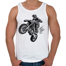 PRINTFASHION motocross - Férfi atléta - Fehér