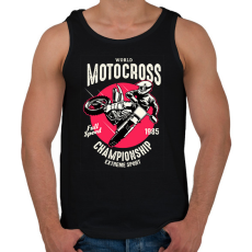 PRINTFASHION Motocross - Férfi atléta - Fekete