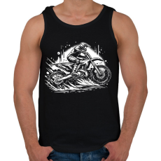 PRINTFASHION Motocross  - Férfi atléta - Fekete