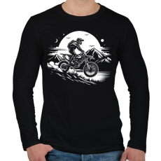 PRINTFASHION motocross - Férfi hosszú ujjú póló - Fekete