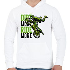 PRINTFASHION Motocross - Férfi kapucnis pulóver - Fehér férfi pulóver, kardigán