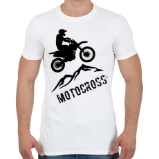 PRINTFASHION Motocross  - Férfi póló - Fehér