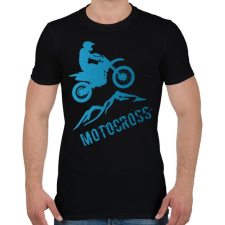 PRINTFASHION Motocross  - Férfi póló - Fekete férfi póló