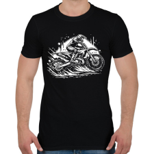 PRINTFASHION Motocross  - Férfi póló - Fekete férfi póló