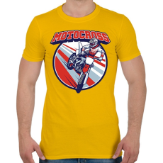 PRINTFASHION Motocross - Férfi póló - Sárga