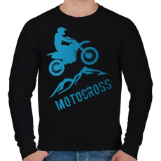 PRINTFASHION Motocross  - Férfi pulóver - Fekete