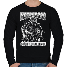 PRINTFASHION Motocross - Férfi pulóver - Fekete férfi pulóver, kardigán