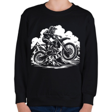 PRINTFASHION motocross - Gyerek pulóver - Fekete gyerek pulóver, kardigán
