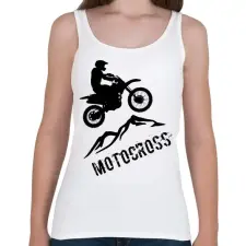 PRINTFASHION Motocross  - Női atléta - Fehér női trikó