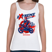 PRINTFASHION Motocross  - Női atléta - Fehér női trikó