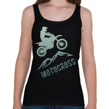 PRINTFASHION Motocross  - Női atléta - Fekete női trikó