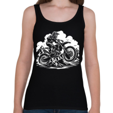 PRINTFASHION motocross - Női atléta - Fekete női trikó