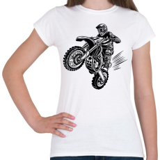 PRINTFASHION motocross - Női póló - Fehér