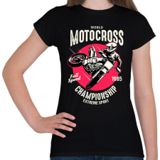 PRINTFASHION Motocross - Női póló - Fekete női póló