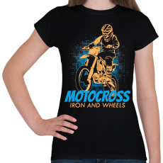 PRINTFASHION Motocross  - Női póló - Fekete