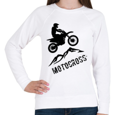 PRINTFASHION Motocross  - Női pulóver - Fehér