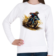 PRINTFASHION Motocross - Női pulóver - Fehér