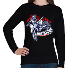 PRINTFASHION Motocross - Női pulóver - Fekete