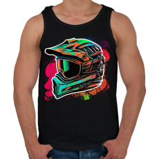 PRINTFASHION Motocross sisak - Férfi atléta - Fekete