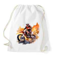 PRINTFASHION Motocross - Sportzsák, Tornazsák - Fehér tornazsák