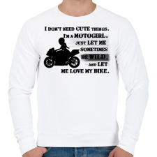 PRINTFASHION motogirl - Férfi pulóver - Fehér férfi pulóver, kardigán