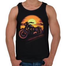 PRINTFASHION Motor a naplementében - Férfi atléta - Fekete atléta, trikó