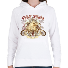 PRINTFASHION motor davidson - Női kapucnis pulóver - Fehér