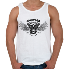 PRINTFASHION motor - Férfi atléta - Fehér atléta, trikó