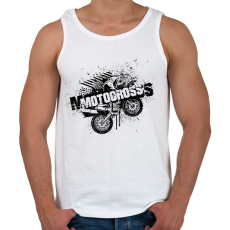 PRINTFASHION motor - Férfi atléta - Fehér
