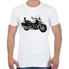 PRINTFASHION motor - Férfi póló - Fehér férfi póló