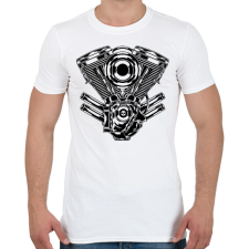 PRINTFASHION motor - Férfi póló - Fehér férfi póló