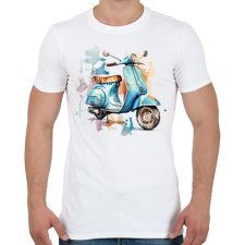 PRINTFASHION Motor  - Férfi póló - Fehér férfi póló