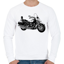 PRINTFASHION motor - Férfi pulóver - Fehér férfi pulóver, kardigán