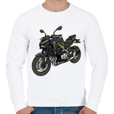 PRINTFASHION motor - Férfi pulóver - Fehér férfi pulóver, kardigán