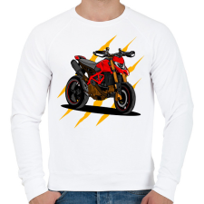 PRINTFASHION Motor  - Férfi pulóver - Fehér férfi pulóver, kardigán