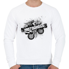 PRINTFASHION motor - Férfi pulóver - Fehér