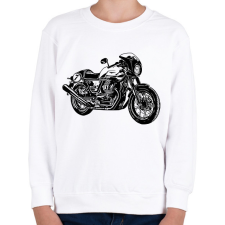 PRINTFASHION motor - Gyerek pulóver - Fehér gyerek pulóver, kardigán