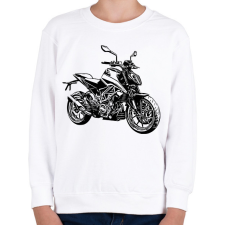 PRINTFASHION motor - Gyerek pulóver - Fehér gyerek pulóver, kardigán