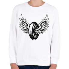 PRINTFASHION motor - Gyerek pulóver - Fehér