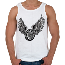 PRINTFASHION Motor kerék - Férfi atléta - Fehér atléta, trikó