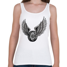 PRINTFASHION Motor kerék - Női atléta - Fehér női trikó