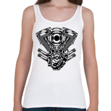 PRINTFASHION motor - Női atléta - Fehér női trikó