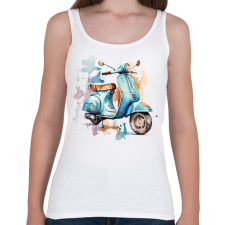 PRINTFASHION Motor - Női atléta - Fehér női trikó