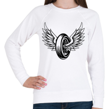 PRINTFASHION motor - Női pulóver - Fehér női pulóver, kardigán