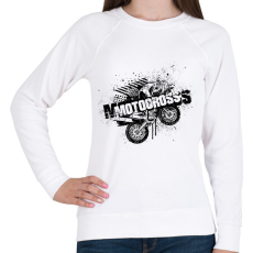 PRINTFASHION motor - Női pulóver - Fehér